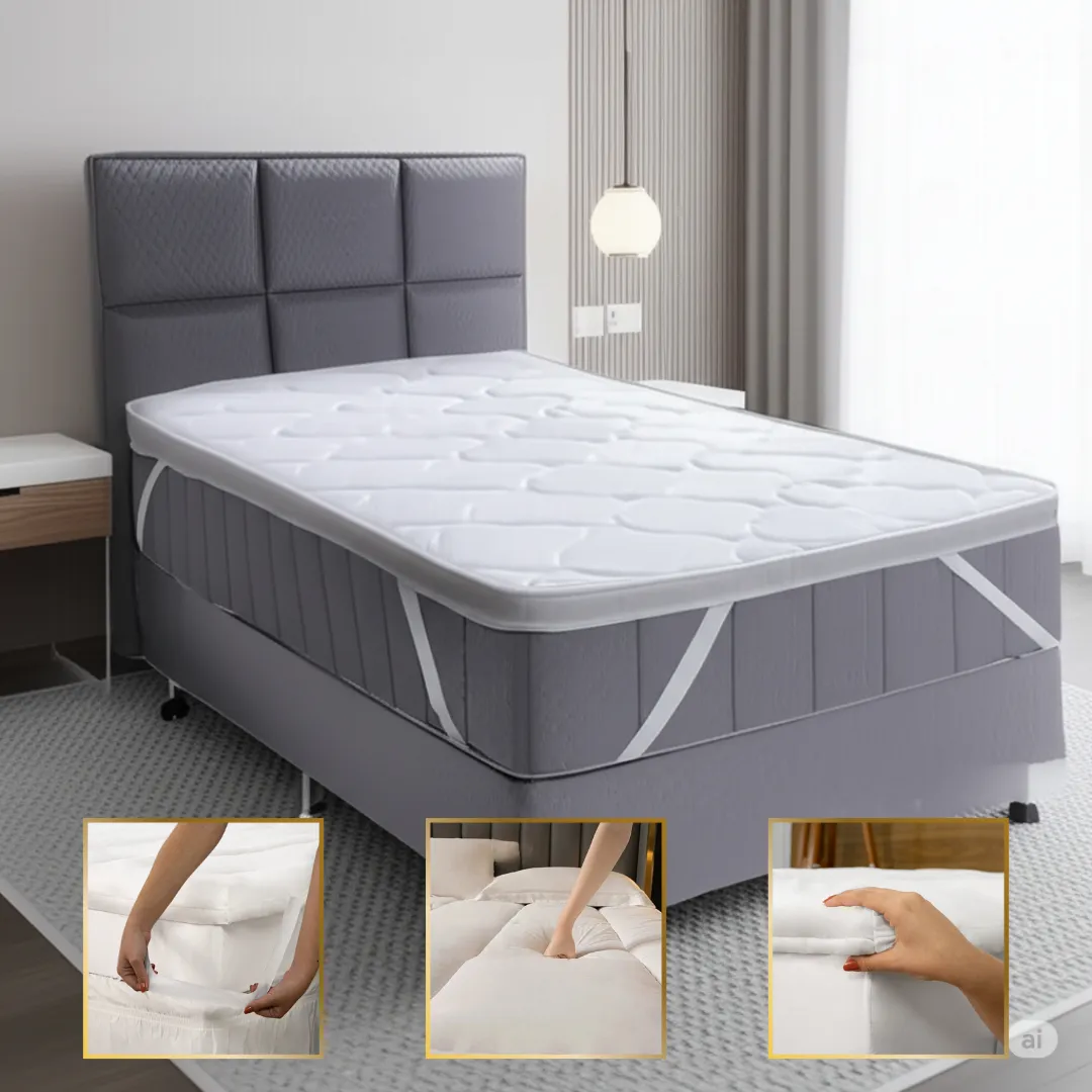Solução curada: Pillow Top Protetor Colchão Solteiro Toque De Pluma Macio